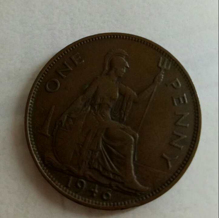 one penny 1946 georgivs vi