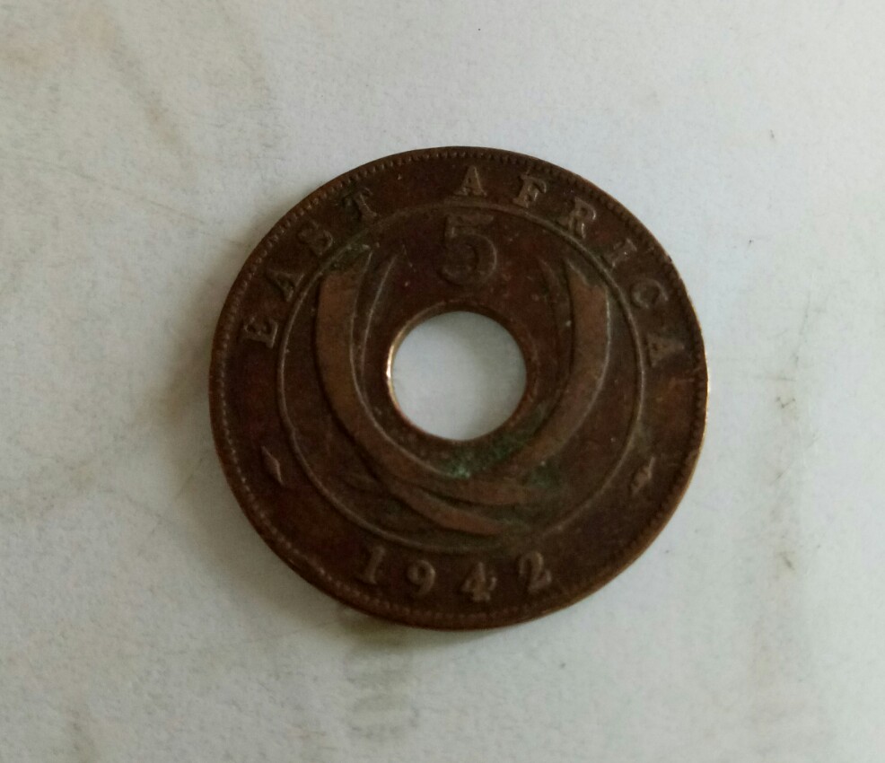 british east afrika 5 cent 1942