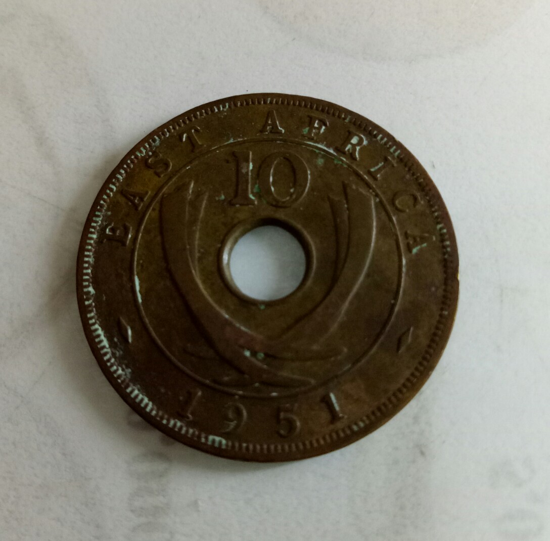 british east afrika coins, ten cents 1951