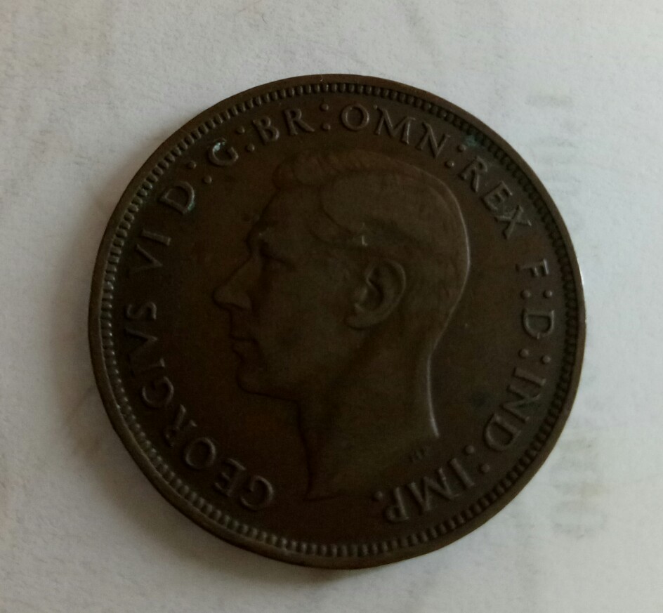 one penny 1939 georgivs vi