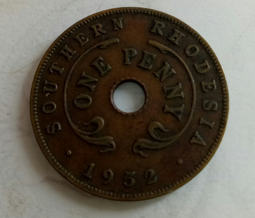 one penny southern rhodesia 1952