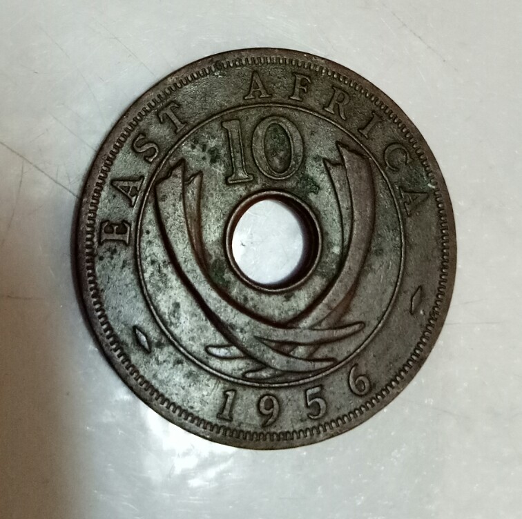 british east afrika 10 cents 1956