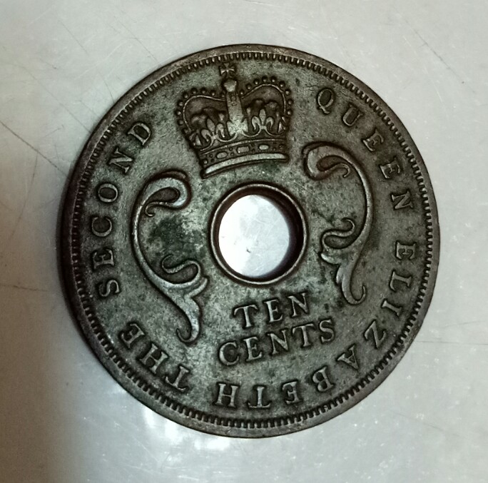 british east afrika 10 cents 1956