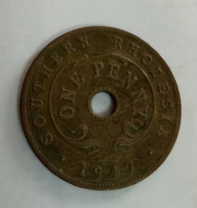 southern rhodesia 1947 one penny