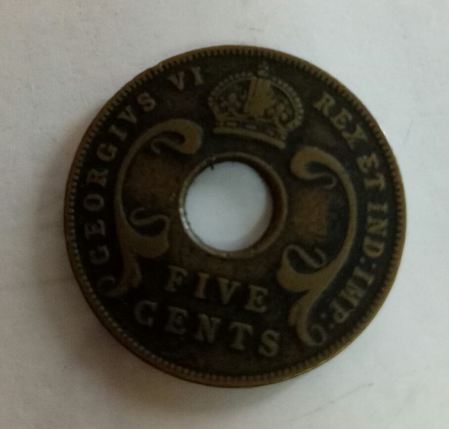 5 cents 1939 british east afrika