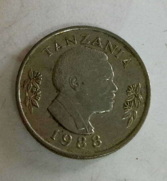 shilingi moja 1 tanzania 1988