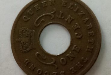 british east afrika one cent 1955