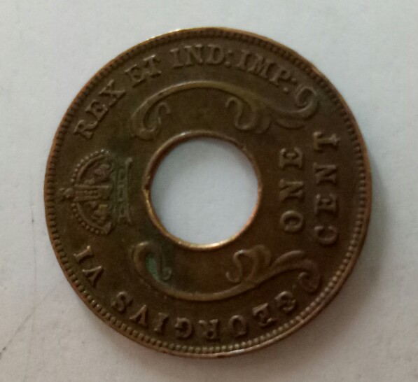 british east afrika one cent 1942