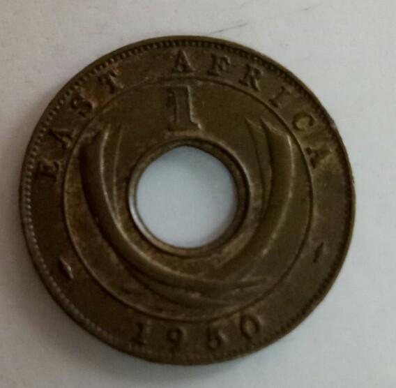 british east afrika coins, one cent 1950