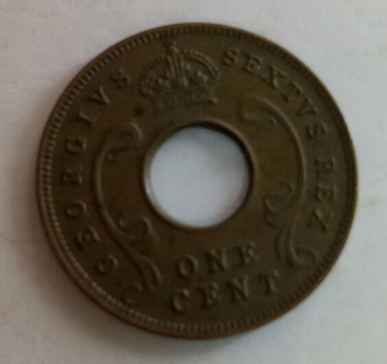 one cent 1949 british east afrika