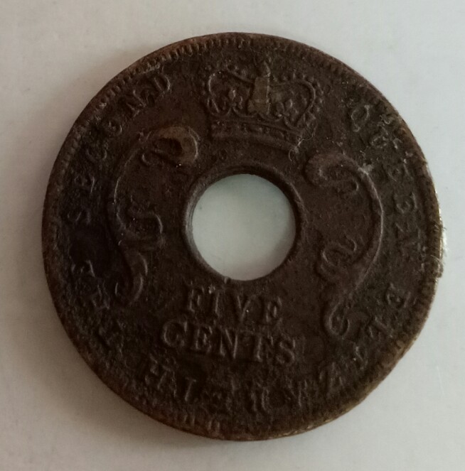 british east africa 5 cents 1957