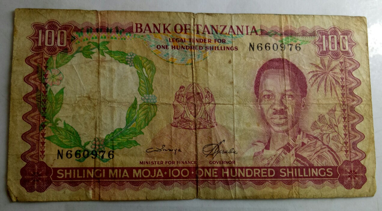 bank of tanzania shilingi mia moja 100