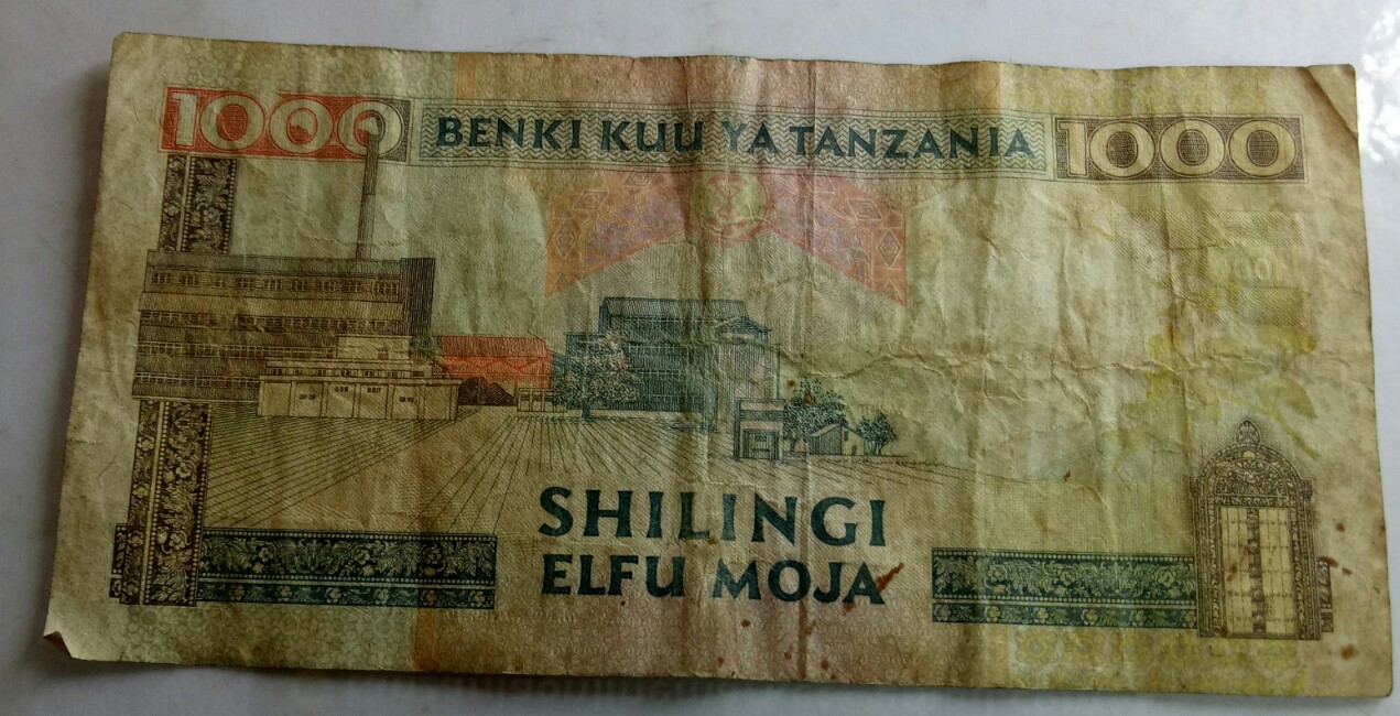 shilingi elfu moja 1000 benki kuu ya tanzania