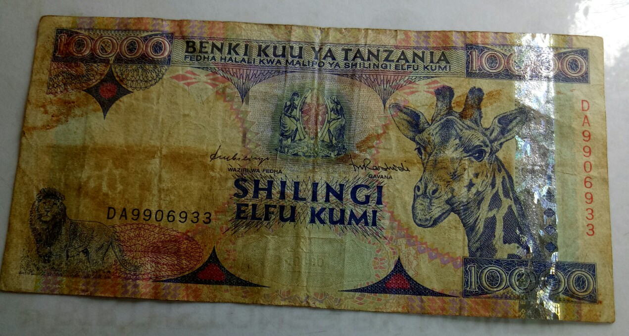 shilingi elfu kumi 10000 bank of tanzania