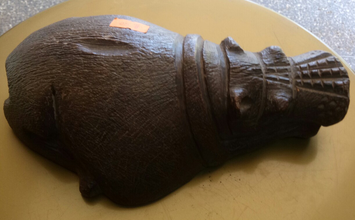 hippopotamus carvings