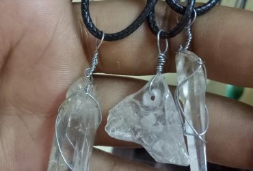 white quartz pendants from tanzania