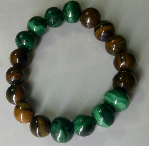 malachite & tiger eye bracelet