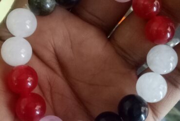 rose quartz,pink quartz,black obsidian bracelet