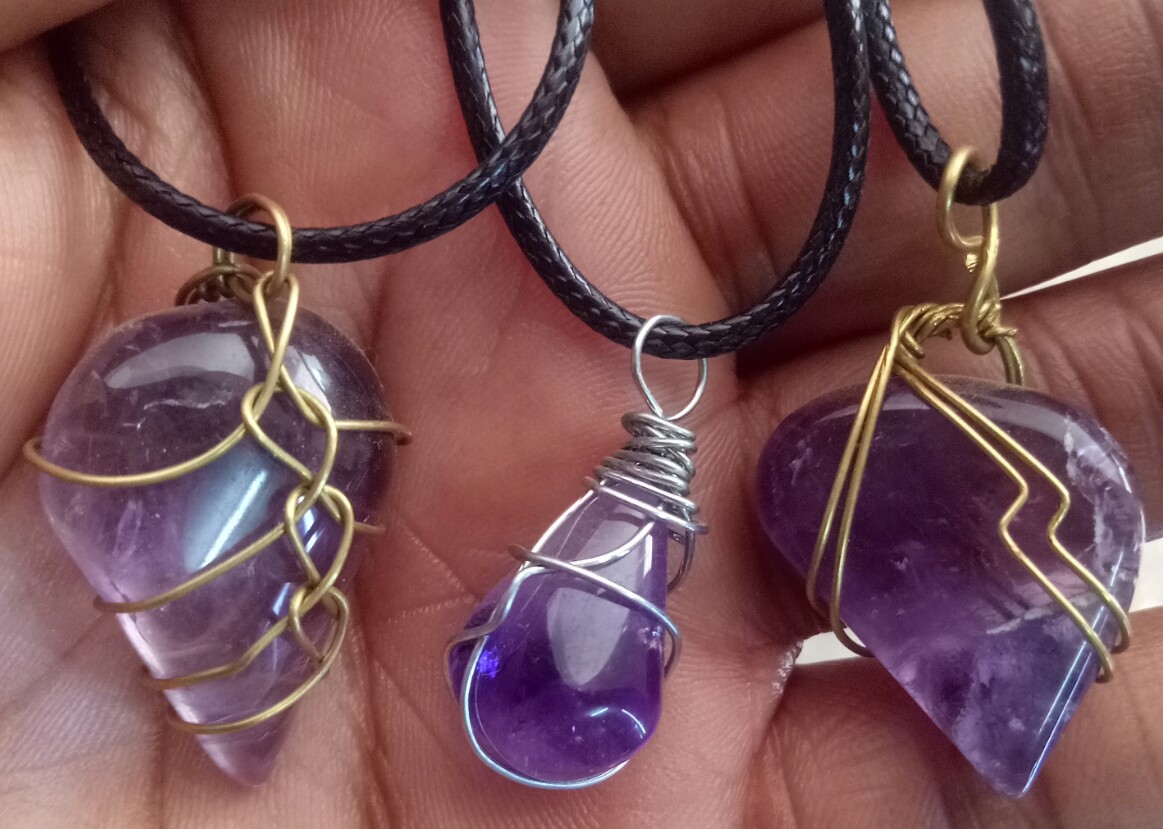 amethyst pendant tanzania